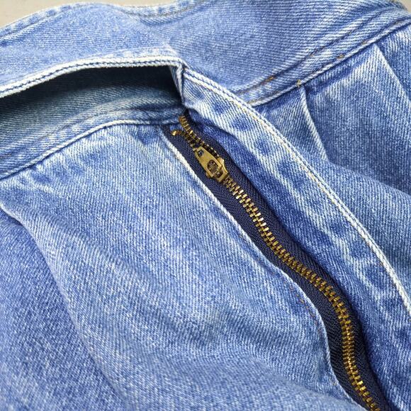 Vintage 90s State of the Art Women's 14 Jean Shorts High Rise Waist Buckle Belt - Picture 8 of 10